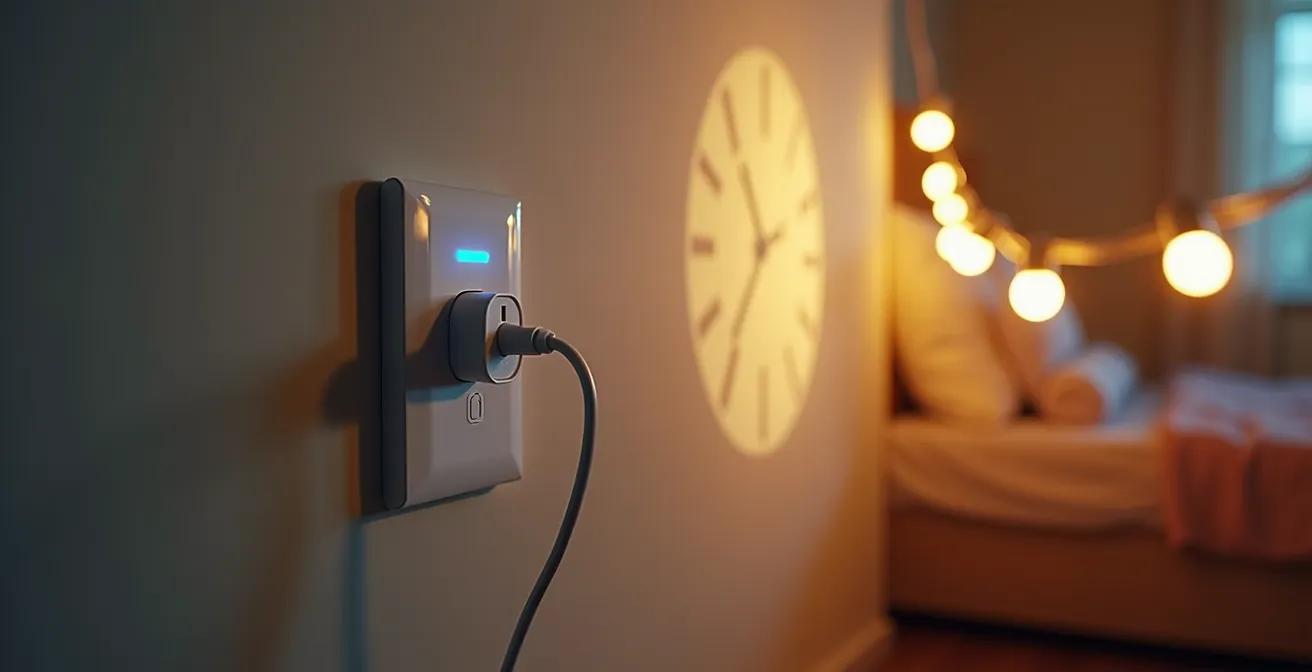 Prise connectée programmable pour économiser l'énergie d'une guirlande LED